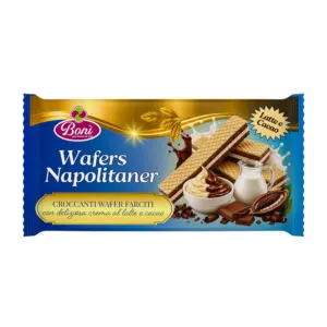 Napolitan Wafers Latte e Cacao 160g - Bonì