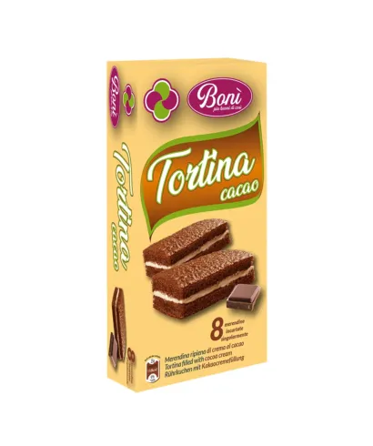 Tortina Cacao 200g (8 pezzi) - Bonì