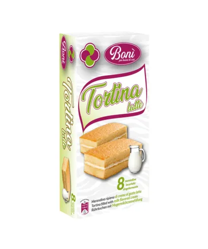 Tortina Latte 200g (8 pezzi) - Bonì